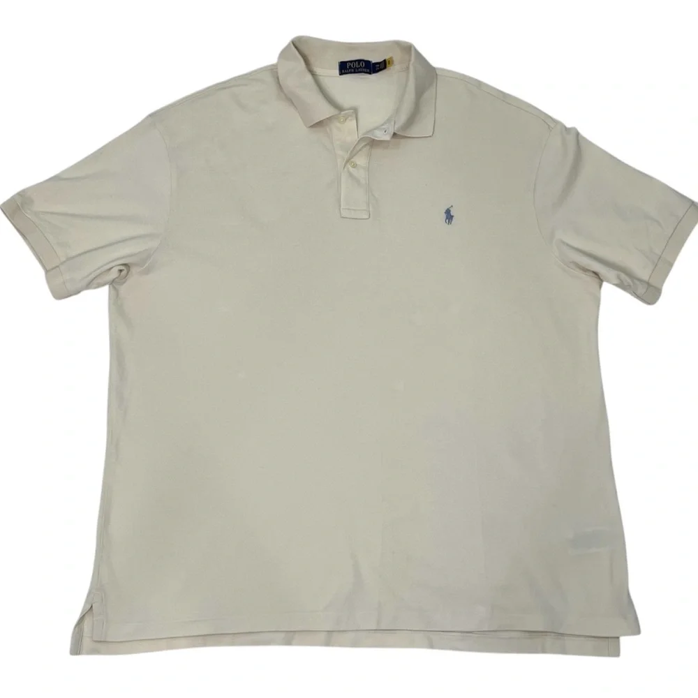 Polo Ralph Lauren Mens Beige Short Sleeve Polo‎ Sz 2X